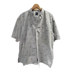 Visive Men's Gray With Sharks Short Sleeve Shirt 3XL